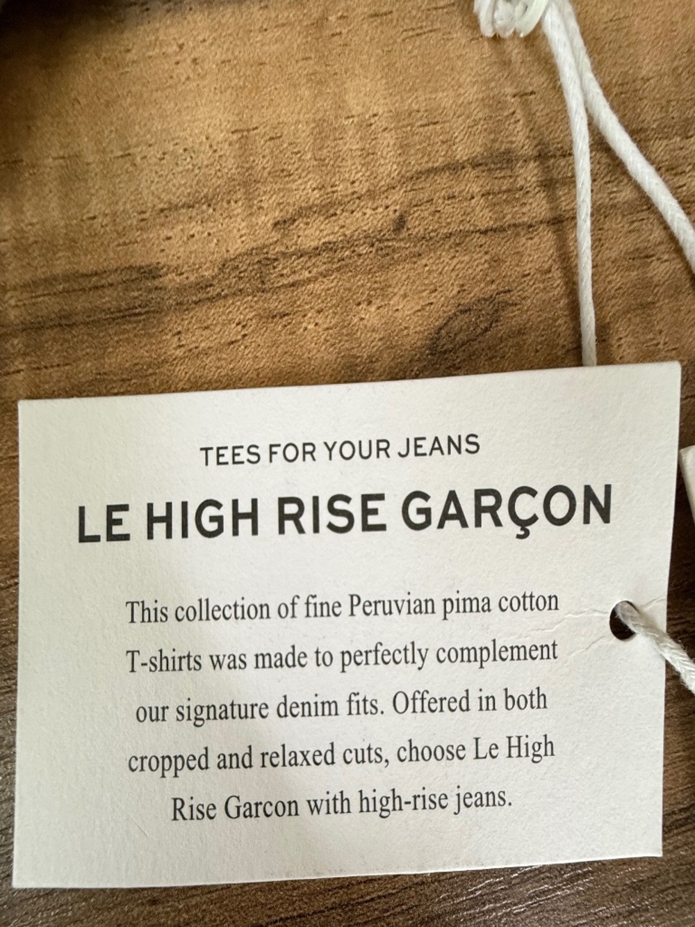 Frame Gray Le High Rise Garcon Long Sleeve Tee - Picture 11 of 12